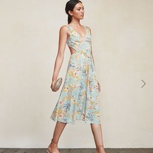 Reformation Demi Dress in Coconut Beach print, sz4